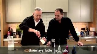 aerolatte  milk frother makes three layer caffè latte macchiato [upl. by Rj]