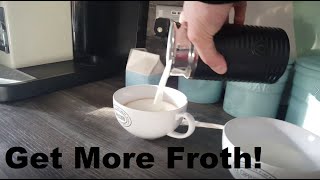 How to Get More Froth from Your Nespresso Coffee Aeroccino  Nespresso tips and help [upl. by Tracay197]