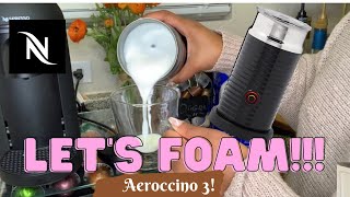 How To Foam Milk With Aeroccino 3 Make Coffee With Foam Tips amp Tricks  Easy Foamed Latte Recipe [upl. by Yrrej]