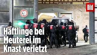 Gefängnismeuterei Polizei stürmt Knast in Thüringen  JVA Untermaßfeld [upl. by Whang364]